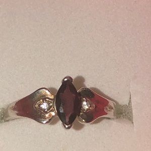 Diamond And Amethyst 925 Ring